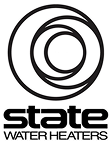 Logo of State Water Heaters with concentric circles and bold text.