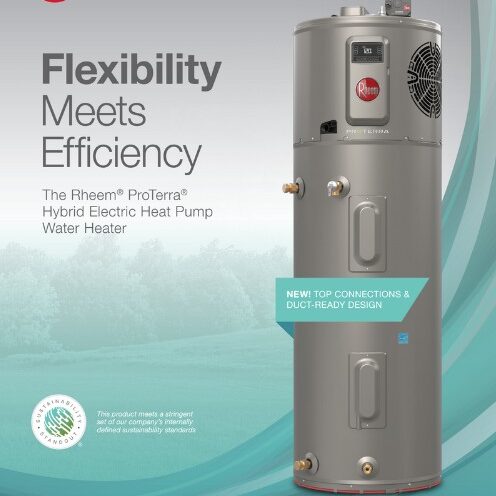 Water heater showcasing flexibility and efficiency features.